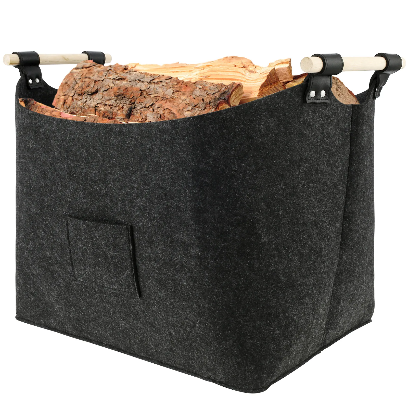 Fire Wood Bag Foldable Firewood Carrier Tote Portable Firewood Holder Bag with Wood Handle Multipurpose Heavy Duty Felt Storage
Fire Wood Bag Foldable Firewood Carrier Tote Portable Firewood Holder Bag with Wood Handle Multipurpose Heavy Duty Felt Storage