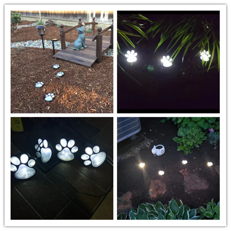Christmas Party Decoration Solar Lights Cute Animal Paw Print Garden Dog Cat Paw Print Light Path Lawn LED Landscape Decoration
Christmas Party Decoration Solar Lights Cute Animal Paw Print Garden Dog Cat Paw Print Light Path Lawn LED Landscape Decoration