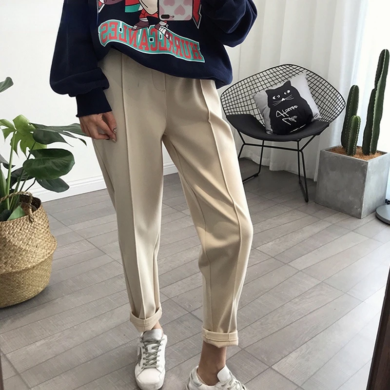 Winter Thicken Women Pencil Pants Wool Pants Female Autumn High Waist Loose Trousers Capris Soft Good Fabric
Winter Thicken Women Pencil Pants Wool Pants Female Autumn High Waist Loose Trousers Capris Soft Good Fabric