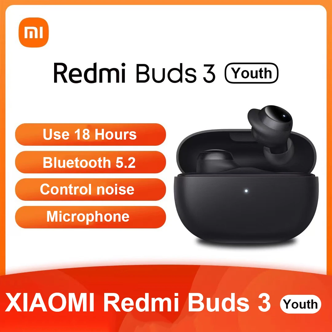 Xiaomi Redmi Buds 3 Youth True Wireless Bluetooth 5.2 Earphone Earbuds TWS Touch Control Noise Reduction Headphone Game Headset
Xiaomi Redmi Buds 3 Youth True Wireless Bluetooth 5.2 Earphone Earbuds TWS Touch Control Noise Reduction Headphone Game Headset