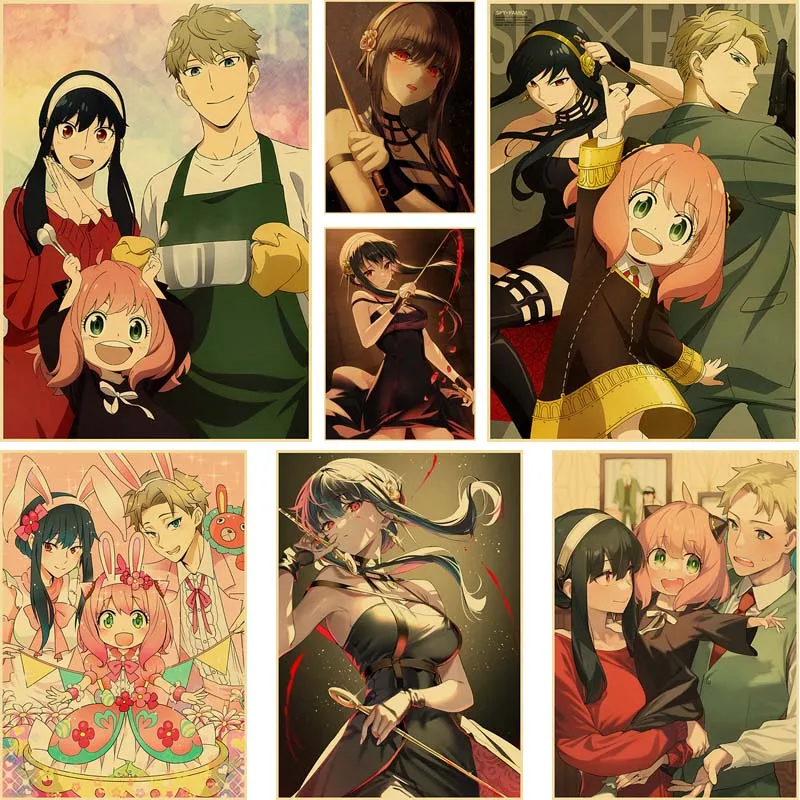 Anime Spy X Family Retro Poster Painting Vintage Kraft Paper Room Bar Coffee Wall Decoration Pictures Home Decor Mural Pictorial
Anime Spy X Family Retro Poster Painting Vintage Kraft Paper Room Bar Coffee Wall Decoration Pictures Home Decor Mural Pictorial