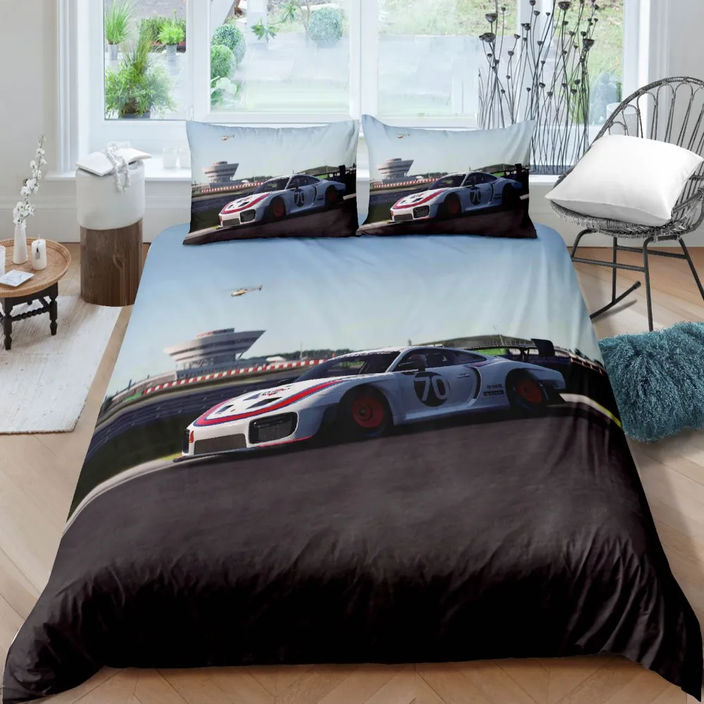 Set Black White Racing Bike Bed Linen Polyester Duvet Cover with Pillowcase for Teens Adults Decor Luxurious Sports Car Bedding
Set Black White Racing Bike Bed Linen Polyester Duvet Cover with Pillowcase for Teens Adults Decor Luxurious Sports Car Bedding