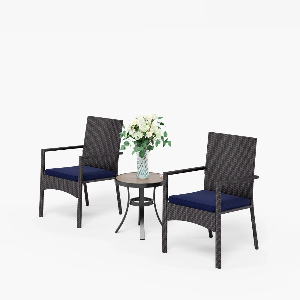 MF Studio 3-Piece Outdoor Coffee Table Sets, Modern Wicker Rattan Armchair with Round Table for Deck, Porch, Balcony
MF Studio 3-Piece Outdoor Coffee Table Sets, Modern Wicker Rattan Armchair with Round Table for Deck, Porch, Balcony