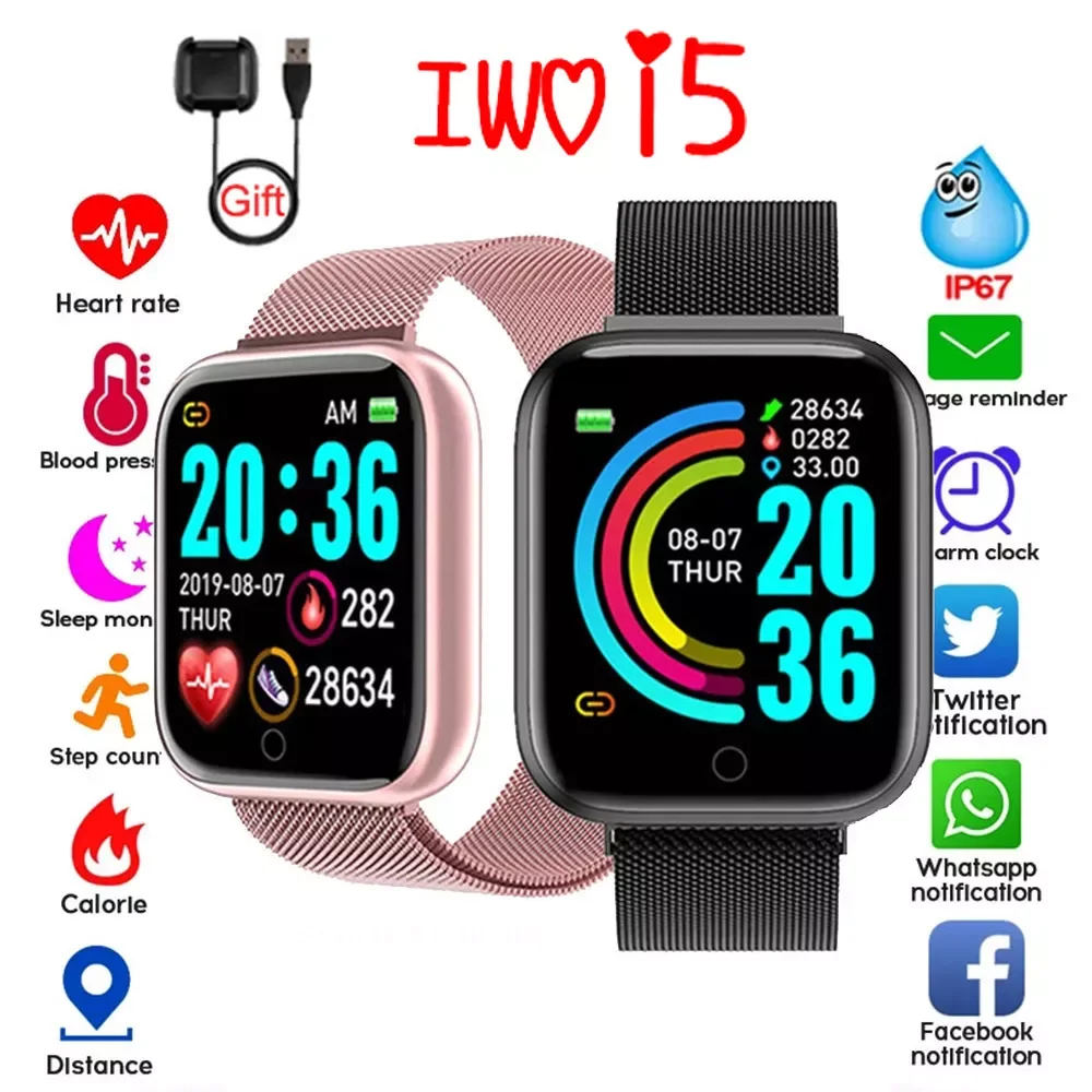 IWO I5 PRO Smart Watch Women's digital Watch Smartwatches Heart Rate Blood Pressure Fitness Tracker For Android IOS PK Y68s
IWO I5 PRO Smart Watch Women's digital Watch Smartwatches Heart Rate Blood Pressure Fitness Tracker For Android IOS PK Y68s