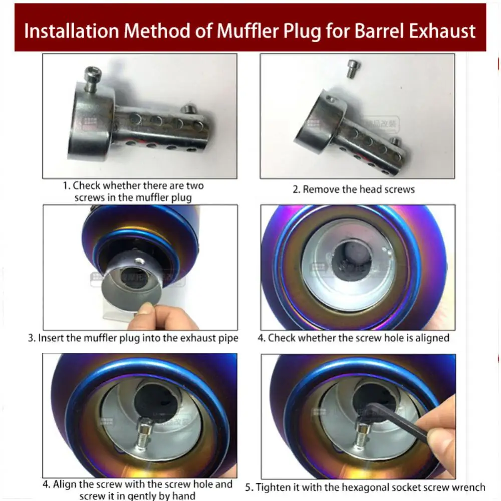 Muffler Plug Durable Adjustable Motorcycle Exhaust Muffler Universal Various Caliber Length Exhaust Pipe Muffler
Muffler Plug Durable Adjustable Motorcycle Exhaust Muffler Universal Various Caliber Length Exhaust Pipe Muffler