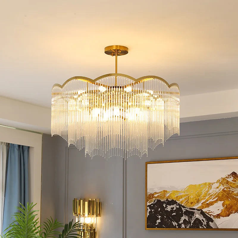Modern Crystal Glass LED Chandelier Luxury Chandeliers for Living Room Dining Lamps Pendant Light Golden Crystal Lustre Lighting
Modern Crystal Glass LED Chandelier Luxury Chandeliers for Living Room Dining Lamps Pendant Light Golden Crystal Lustre Lighting