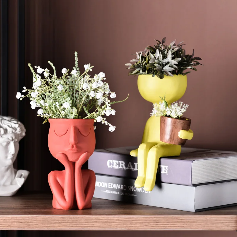 Fashion Character Portrait Flower Pot Resin Succulents Plant Pot Abstract Human Face Flower Pot Home Desktop Vase Decor Ornament
Fashion Character Portrait Flower Pot Resin Succulents Plant Pot Abstract Human Face Flower Pot Home Desktop Vase Decor Ornament