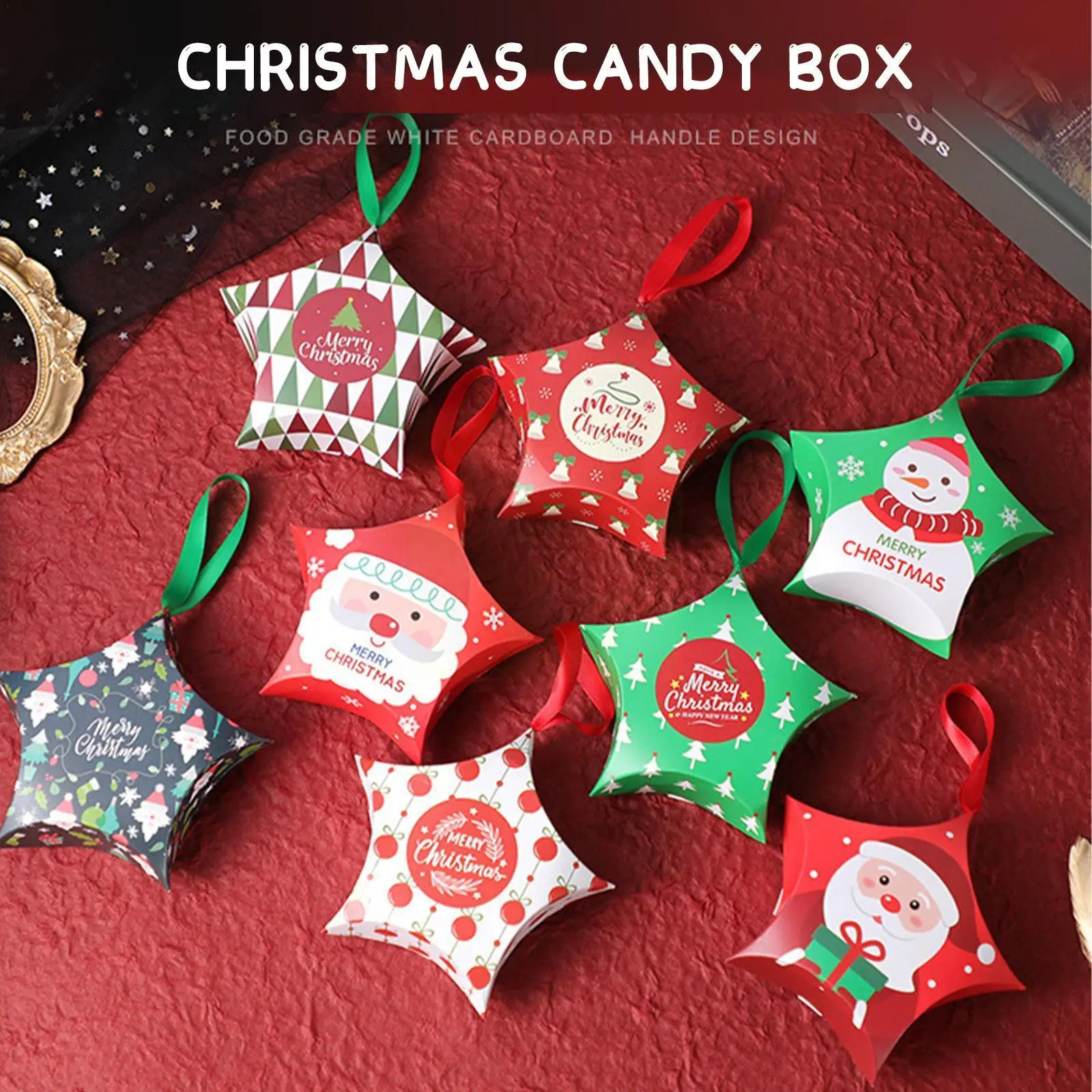 10pcs Candy Box Christmas Star Candy Christmas Eve With Christmas Cookies Bag Ribbon Decora Party Packaging Gift Box N5l7
10pcs Candy Box Christmas Star Candy Christmas Eve With Christmas Cookies Bag Ribbon Decora Party Packaging Gift Box N5l7