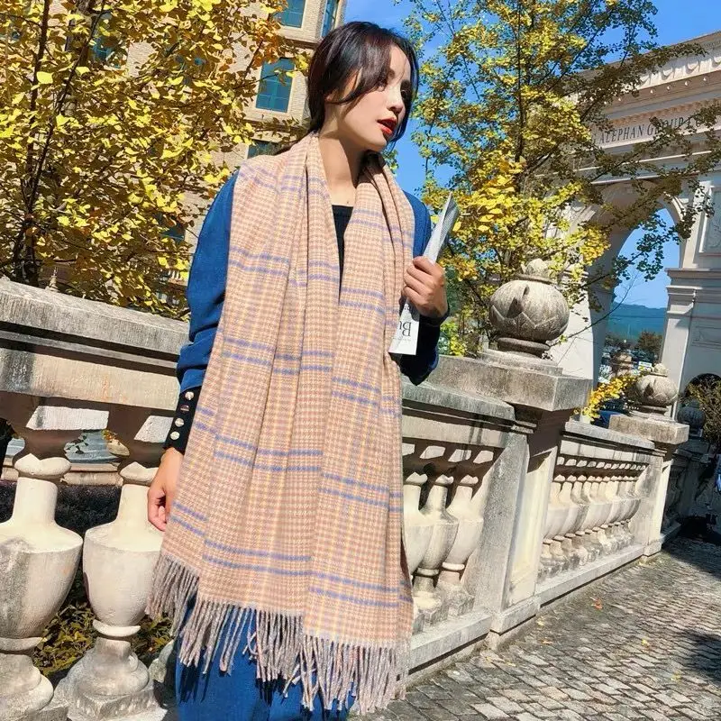 Luxury Brand New In Scarf Women's Winter Versatile Cashmere Thousand Bird Check Warm Thickened Neck for Women Men목도리 Hot Sale
Luxury Brand New In Scarf Women's Winter Versatile Cashmere Thousand Bird Check Warm Thickened Neck for Women Men목도리 Hot Sale