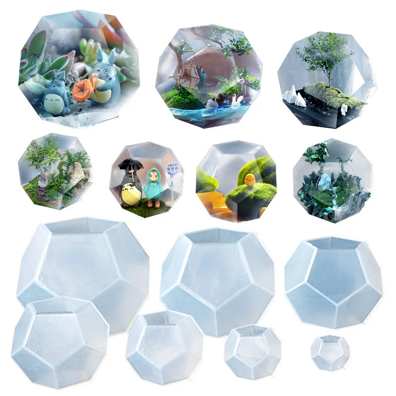 DIY Crystal Epoxy Resin Mold Liquid 5-sided Cut Surface Sphere Micro Landscape Silicone Mold Jewelry Accessories
DIY Crystal Epoxy Resin Mold Liquid 5-sided Cut Surface Sphere Micro Landscape Silicone Mold Jewelry Accessories