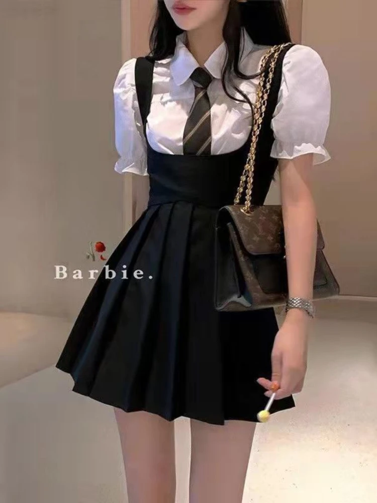 Preppy Style Dress Sets Women Slim Jk Outfits Sweet Kawaii Harajuku Black Pleated Dress Japanese High Street E Girl Robe
Preppy Style Dress Sets Women Slim Jk Outfits Sweet Kawaii Harajuku Black Pleated Dress Japanese High Street E Girl Robe