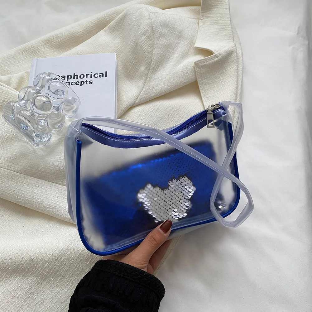 Fashion Transparent Sequins Handbag for Women PVC Clear Travel Ladies Shopping Underarm Shoulder Bags Glitter Totes
Fashion Transparent Sequins Handbag for Women PVC Clear Travel Ladies Shopping Underarm Shoulder Bags Glitter Totes