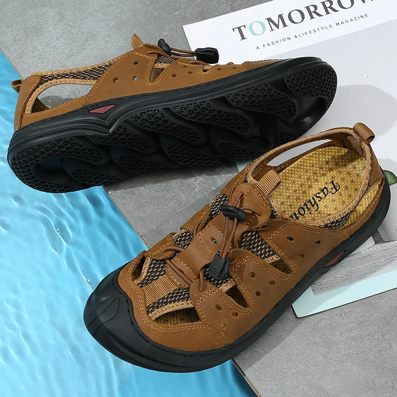

Sandles For Men Plage Sandales Men 39 S Sandals Mens Summer Thick Sole Sports Sandal Shoes Big Slide Comfort Genuine Leather