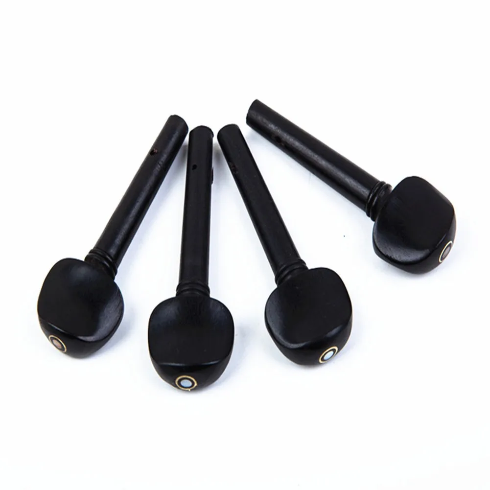 

4Pcs Ebony Wood Violin Tuning Pegs Professional Violin Fiddle Peg Tuners 5 Sizes For 2/1 4/1 4/3 4/4 8/1 Violin Part Accessories