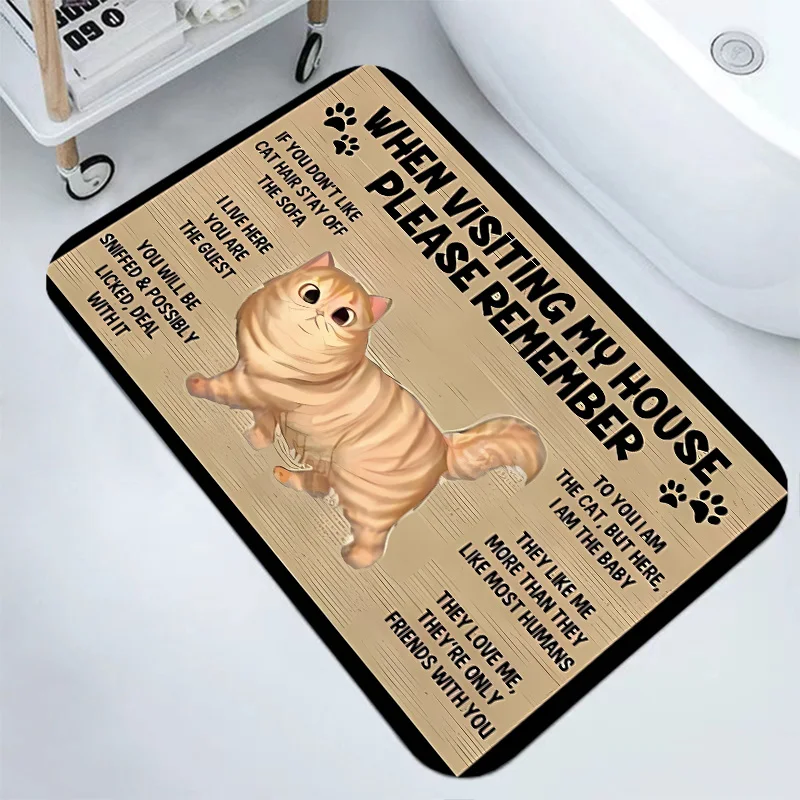Kawaii Cat Bathroom Carpet Welcome Mat Home Living Room Absorbent Rug Kitchen Decoration Non Slip Bath Hallway Bedside Foot Rugs
Kawaii Cat Bathroom Carpet Welcome Mat Home Living Room Absorbent Rug Kitchen Decoration Non Slip Bath Hallway Bedside Foot Rugs
