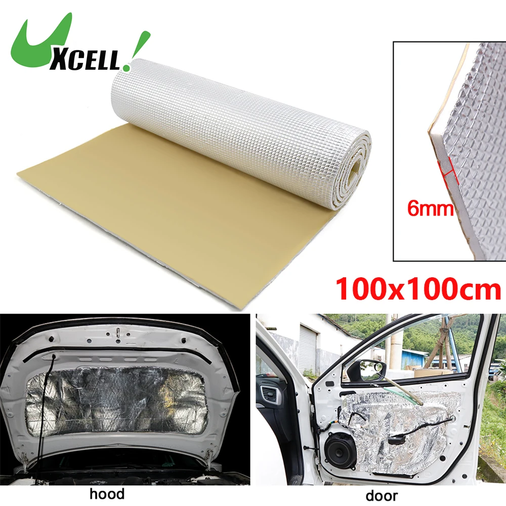Uxcell 6mm 100cmx100cm Car Door Ceiling Tailgate Heat Sound Deadener Mat Engine Insulation PE Aluminum Self-adhesive 10.76sqft
Uxcell 6mm 100cmx100cm Car Door Ceiling Tailgate Heat Sound Deadener Mat Engine Insulation PE Aluminum Self-adhesive 10.76sqft