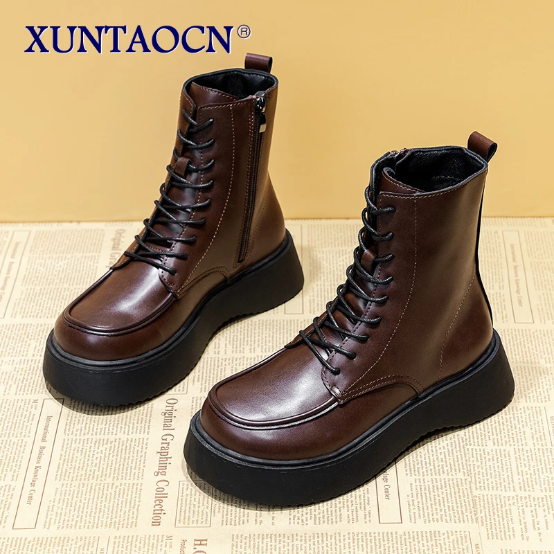 Casual Boots Women's 2022 Autumn Winter Round Toe Short Boots Side Zipper Thick Bottom First Layer Cowhide Single Boots Women
Casual Boots Women's 2022 Autumn Winter Round Toe Short Boots Side Zipper Thick Bottom First Layer Cowhide Single Boots Women