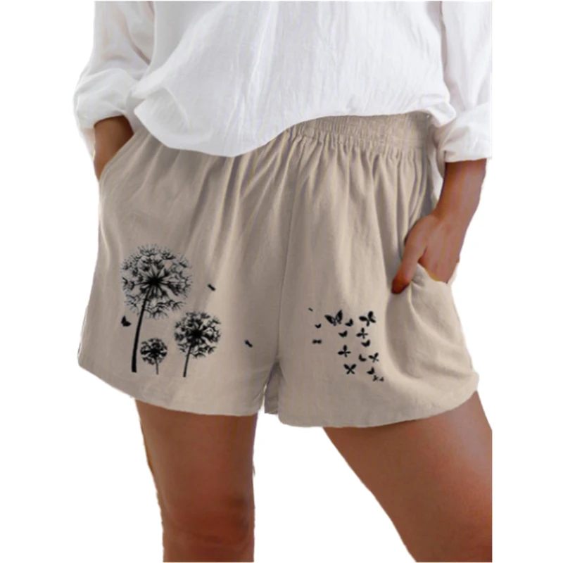 Summer Women Casual High Waist Short Pants Ladies Pocket Cotton Linen Loose Shorts Vintage Dandelion Butterfly Print Ropa Mujer
Summer Women Casual High Waist Short Pants Ladies Pocket Cotton Linen Loose Shorts Vintage Dandelion Butterfly Print Ropa Mujer
