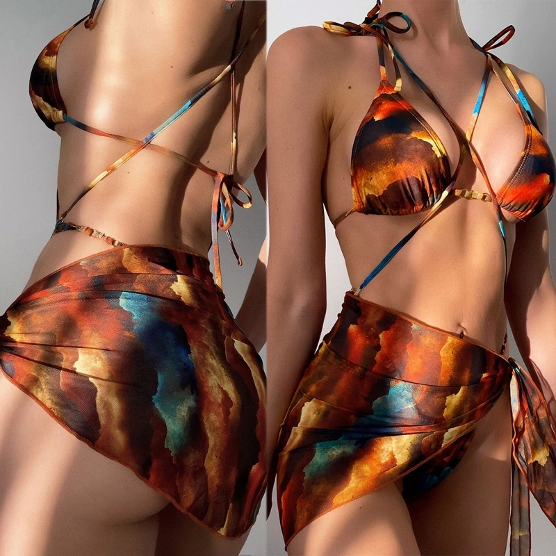 Printed Bikini Slim Beachwear Sexy Small Chest Bathing Suit Cover Gathered Wrap Swimming Bathing Suit with Cover Ups
Printed Bikini Slim Beachwear Sexy Small Chest Bathing Suit Cover Gathered Wrap Swimming Bathing Suit with Cover Ups