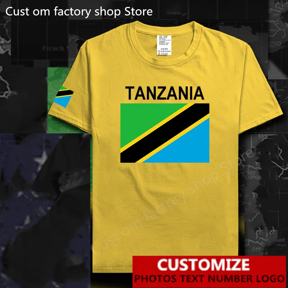 Tanzania Tanzanian Country Flag T shirt Free Custom Jersey DIY Name Number LOGO 100% Cotton T-shirts
Tanzania Tanzanian Country Flag T shirt Free Custom Jersey DIY Name Number LOGO 100% Cotton T-shirts