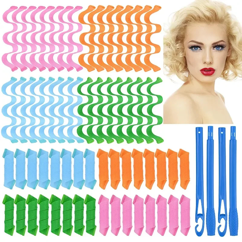 10/12pcs Heatless Hair Curlers Magic Wave Formers Spiral Hair Rollers Wavy Curlers Women Hairstyle Roller Hair Styling Tools
10/12pcs Heatless Hair Curlers Magic Wave Formers Spiral Hair Rollers Wavy Curlers Women Hairstyle Roller Hair Styling Tools