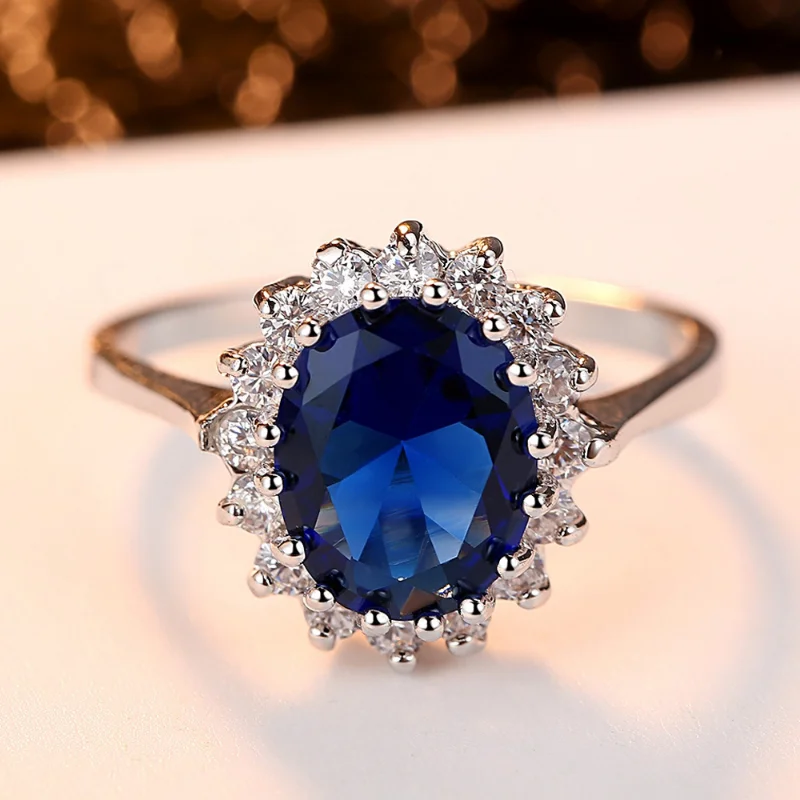 Round Sapphire Zircon Ring for Women's Wedding Engagement Ring Charm Women's Temperament Jewelry Anillo Femenino
Round Sapphire Zircon Ring for Women's Wedding Engagement Ring Charm Women's Temperament Jewelry Anillo Femenino