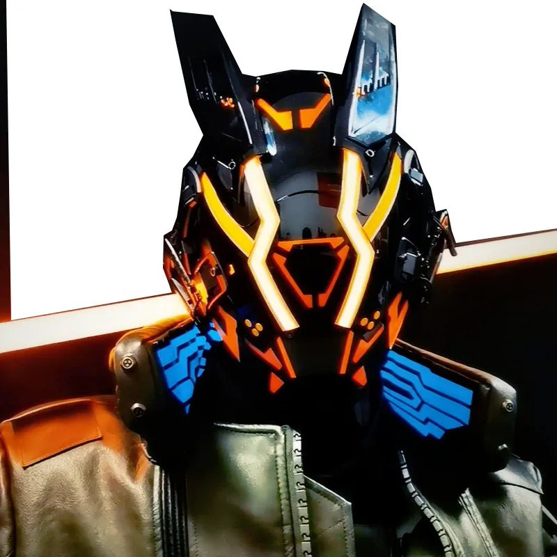 Cyberpunk Helmet Cosplay Dreadlocks Cool Mask With Led Light Shinobi Samurai Mask Braids Christmas Halloween Gift Dreads Wings
Cyberpunk Helmet Cosplay Dreadlocks Cool Mask With Led Light Shinobi Samurai Mask Braids Christmas Halloween Gift Dreads Wings