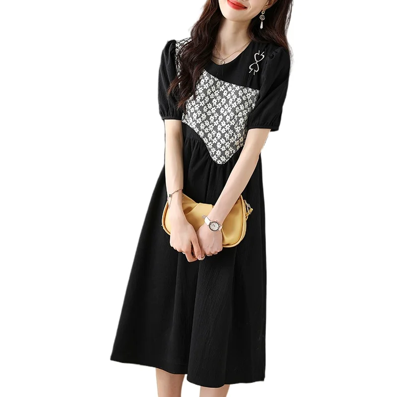 Simgent Black Dress Women Summer Fashion 2022 New Patchwork One Neck Short Sleeve A Line Midi Long Dresses Vestidos SG27251
Simgent Black Dress Women Summer Fashion 2022 New Patchwork One Neck Short Sleeve A Line Midi Long Dresses Vestidos SG27251