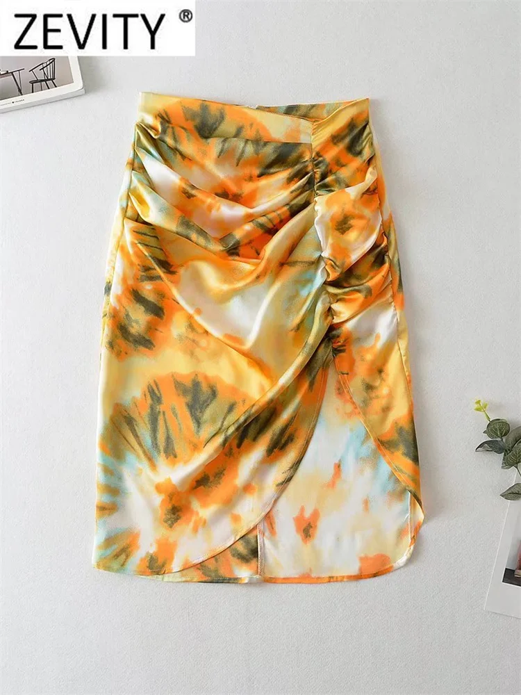 Zevity Women Vintage Tie Dyed Print Pleats Design Split Slim Skirt Faldas Mujer Female Back Zipper Casual Vestidos QUN1396
Zevity Women Vintage Tie Dyed Print Pleats Design Split Slim Skirt Faldas Mujer Female Back Zipper Casual Vestidos QUN1396
