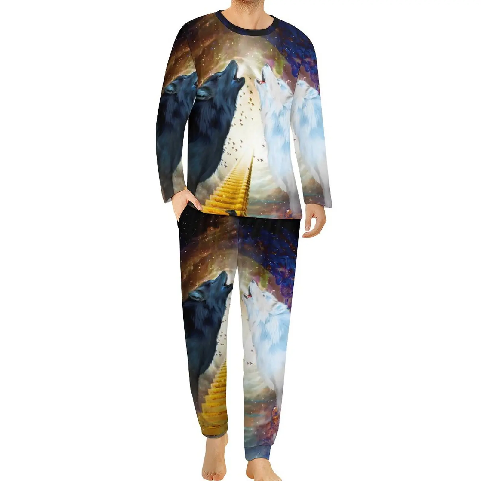 Black And White Wolf Pajamas Long Sleeve Abstract Animal 2 Pieces Home Pajama Sets Autumn Design Fashion Oversized Nightwear
Black And White Wolf Pajamas Long Sleeve Abstract Animal 2 Pieces Home Pajama Sets Autumn Design Fashion Oversized Nightwear