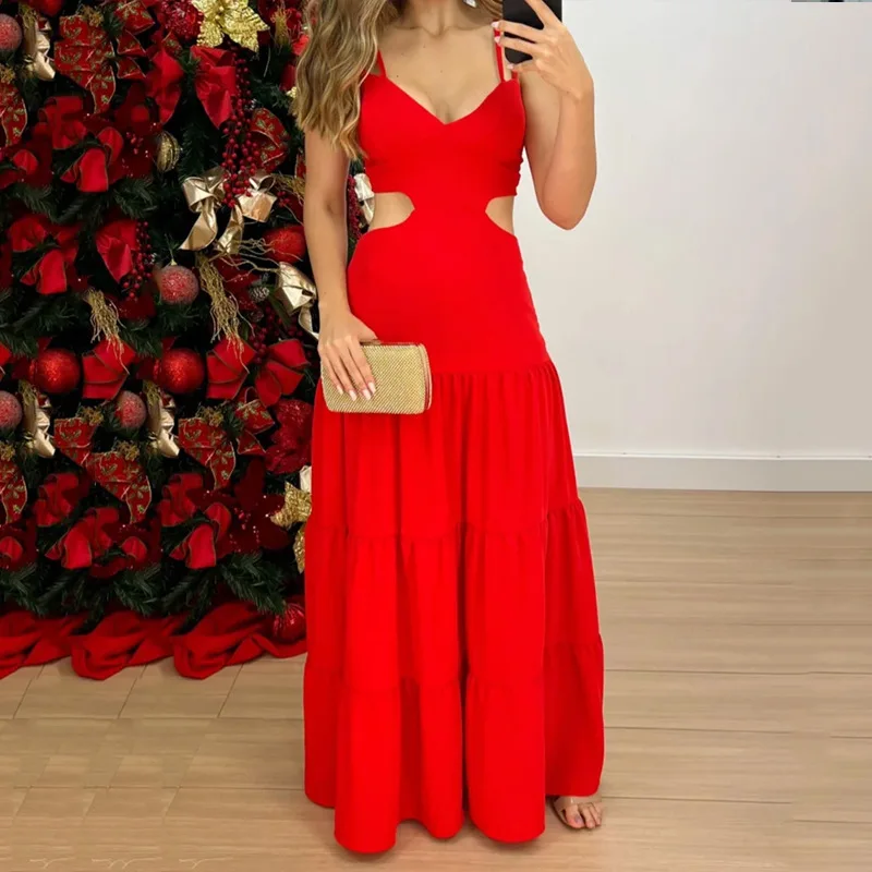 Пикантные платья, модная женская одежда в европейском и американском стиле, модель 2022 года, длинное однотонное платье на бретелях с V-образн...
Пикантные платья, модная женская одежда в европейском и американском стиле, модель 2022 года, длинное однотонное платье на бретелях с V-образн...
