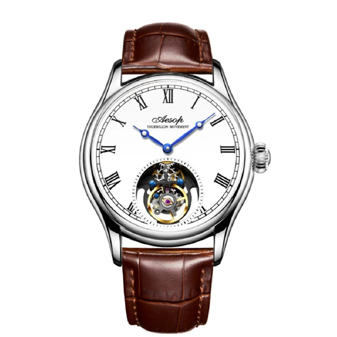 AESOP Business Men's Flying Tourbillon Skeleton Watch Sapphire Waterproof Men Mechanical Wristwatches Male Clocks
AESOP Business Men's Flying Tourbillon Skeleton Watch Sapphire Waterproof Men Mechanical Wristwatches Male Clocks