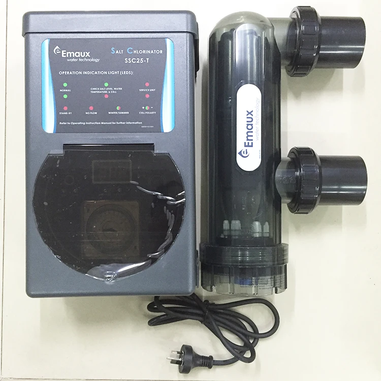Swimming pool water park salt water chlorinator salt chlorinator Emaux SSC25-T
Swimming pool water park salt water chlorinator salt chlorinator Emaux SSC25-T