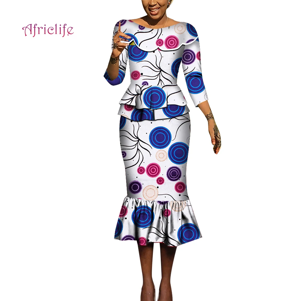 African Skirt and Top Set Women Elegant T Shirt with Zipper Cover Knee Dashiki Print Two Pieces Ladies Party WY9570
African Skirt and Top Set Women Elegant T Shirt with Zipper Cover Knee Dashiki Print Two Pieces Ladies Party WY9570