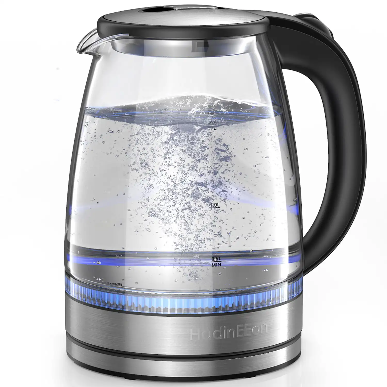 Electric Kettle, 1.7L Glass Boiler Electric Tea Kettle with Blue LED Indicator Light, Cordless Teapot Tea Heater,304 Stainless S
Electric Kettle, 1.7L Glass Boiler Electric Tea Kettle with Blue LED Indicator Light, Cordless Teapot Tea Heater,304 Stainless S