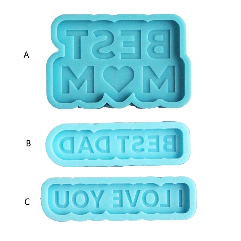MOM DAD Word Silicone Keychain Molds Epoxy Resin Mold for DIY Crafts Pendant Making Supply Jewellery Making Home Decor
MOM DAD Word Silicone Keychain Molds Epoxy Resin Mold for DIY Crafts Pendant Making Supply Jewellery Making Home Decor
