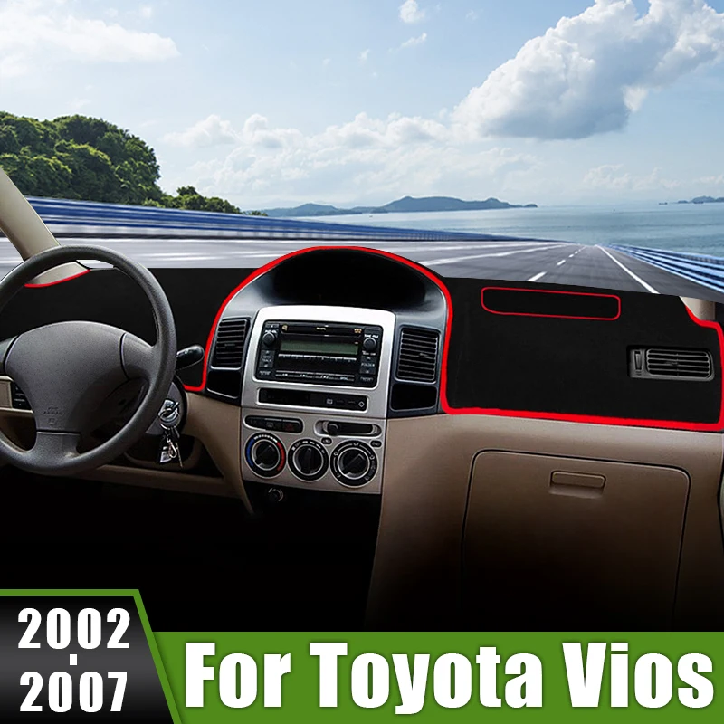 

For Toyota Vios 2002 2003 2004 2005 2006 2007 Car Dashboard Cover Avoid Light Pads Sun Shade Mats Anti-UV Carpets Accessories