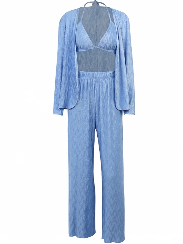 3 Piece Women Set Print Long Sleeve Blouse Tops And Wide Leg Pant Suits Sheath Matching Fashion Outfit 2022 Autumn Winter
3 Piece Women Set Print Long Sleeve Blouse Tops And Wide Leg Pant Suits Sheath Matching Fashion Outfit 2022 Autumn Winter