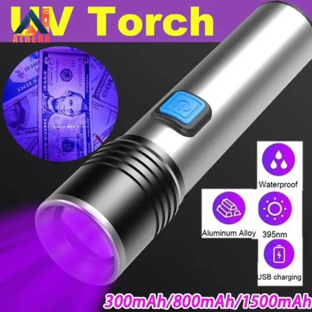 UV 395nm Flashlight Waterproof Zoomable USB Rechargeable UV Lamp for Pet Urine Black Light Inspection Ultraviolet Torchs
UV 395nm Flashlight Waterproof Zoomable USB Rechargeable UV Lamp for Pet Urine Black Light Inspection Ultraviolet Torchs