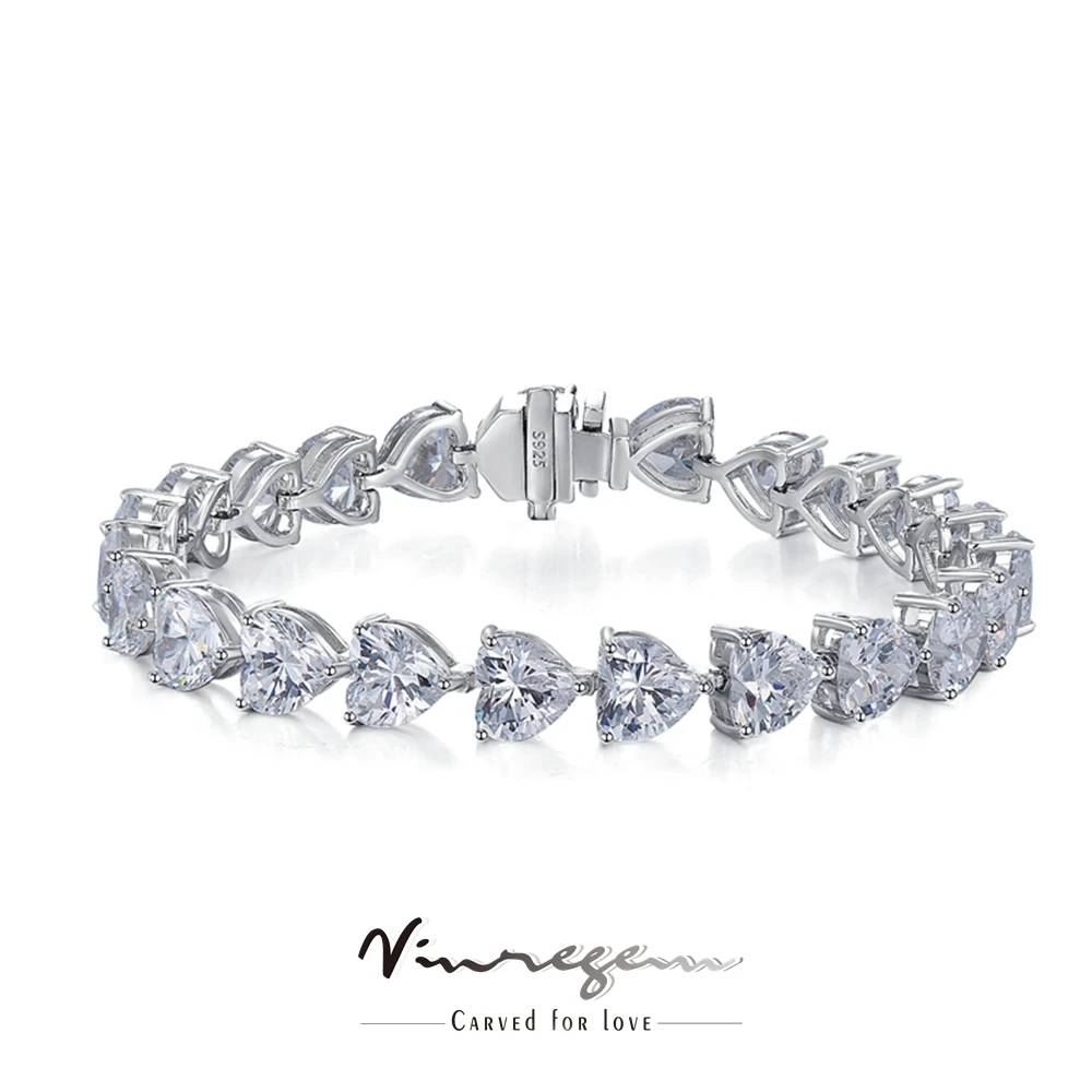 Vinregem 18K White Gold Heart Sapphire Gemstones Bracelets For Women Anniversary Gift 925 Sterling Silver Jewelry Drop Shipping
Vinregem 18K White Gold Heart Sapphire Gemstones Bracelets For Women Anniversary Gift 925 Sterling Silver Jewelry Drop Shipping
