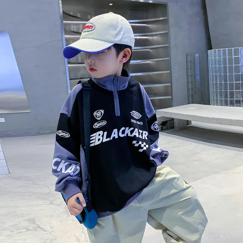 Fashion Sweatshirts Teen Boys Long Sleeve Pullover Spring Fall Children Print Sport Tops Kids Korean Outerwear Black 4-14 Years
Fashion Sweatshirts Teen Boys Long Sleeve Pullover Spring Fall Children Print Sport Tops Kids Korean Outerwear Black 4-14 Years