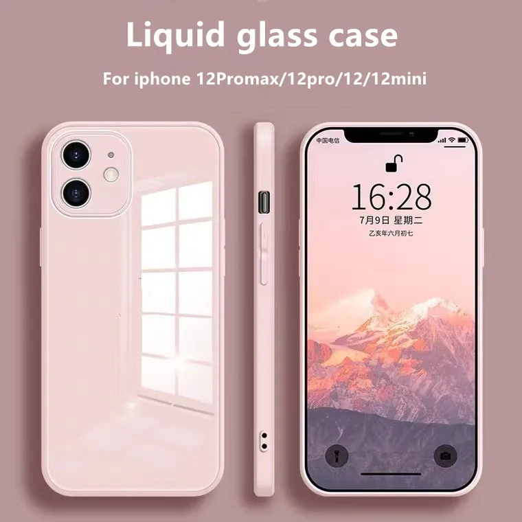 Liquid Glass Casing IPhone 12 Mini 12 11 Pro Max 13 Mini 6 6s 7 8 Plus SE2020 Cas Hard Shock-proof Camera Protector Case Cover
Liquid Glass Casing IPhone 12 Mini 12 11 Pro Max 13 Mini 6 6s 7 8 Plus SE2020 Cas Hard Shock-proof Camera Protector Case Cover