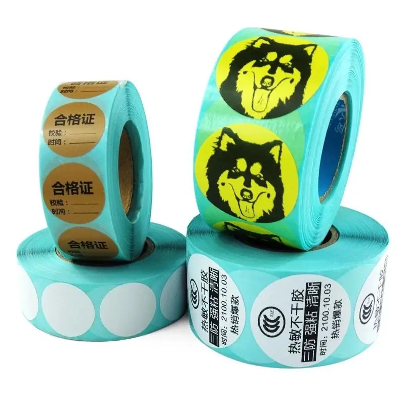 Thermal label Stickers, Color Round Sticker for Zebra Godex TSC Gprinter Xprinter, OD from 25mm to 100mm, Customized acceptable
Thermal label Stickers, Color Round Sticker for Zebra Godex TSC Gprinter Xprinter, OD from 25mm to 100mm, Customized acceptable