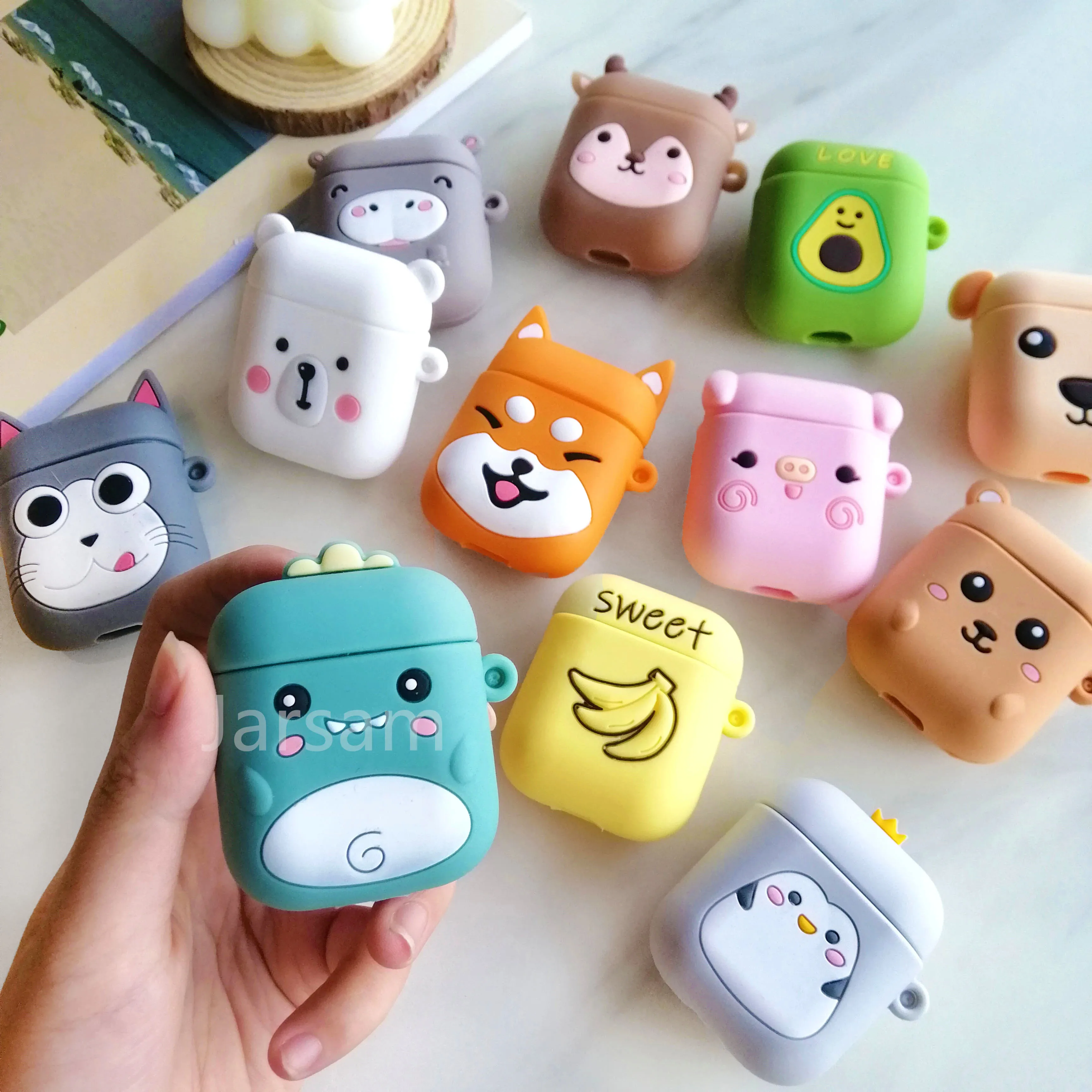 For Airpods Case 3D Cartoon Cute Soft Silicone Earphone Cases For Air Pods Wireless Headphone Cover Bags
For Airpods Case 3D Cartoon Cute Soft Silicone Earphone Cases For Air Pods Wireless Headphone Cover Bags