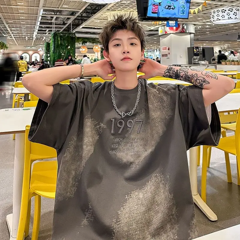 High Street Vintage Short Sleeve T-shirt Men's Summer Functional Loose Fit American Oversized Heavy Duty Embroidery T-shirt 
High Street Vintage Short Sleeve T-shirt Men's Summer Functional Loose Fit American Oversized Heavy Duty Embroidery T-shirt