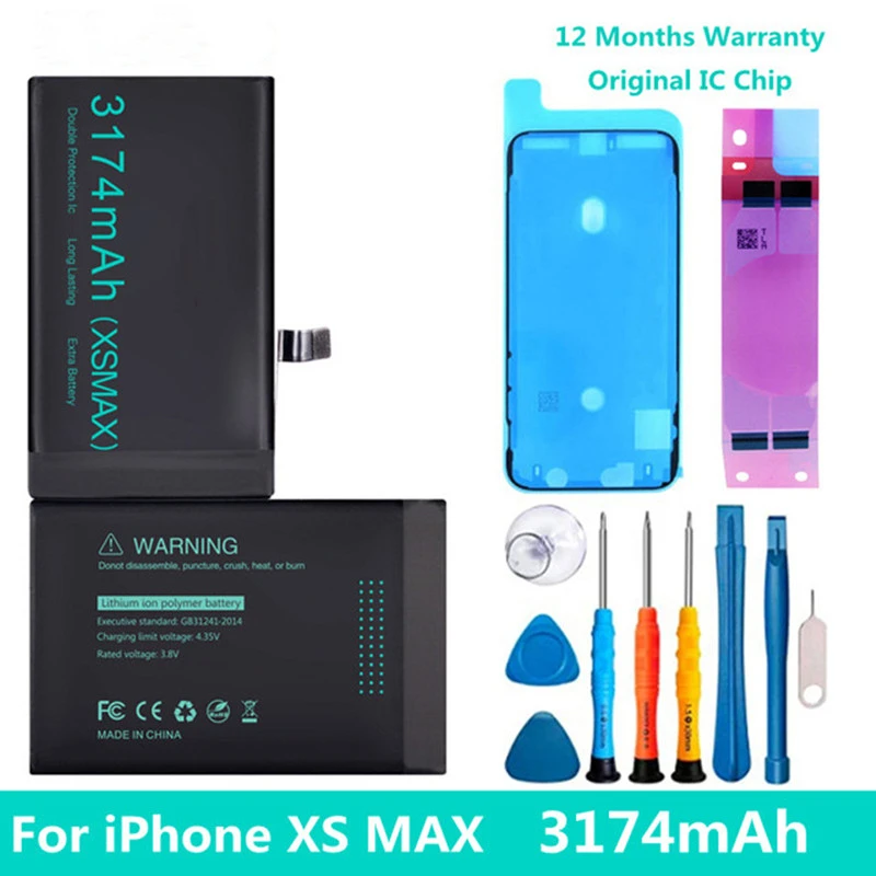 

New 0 Cycle Battery For IPhone 7 8 SE 2 4 4S 5 5S 5C 6 6S Plus X XR XS 11 Pro Max High Capacity Bateria Sticker Free Tools