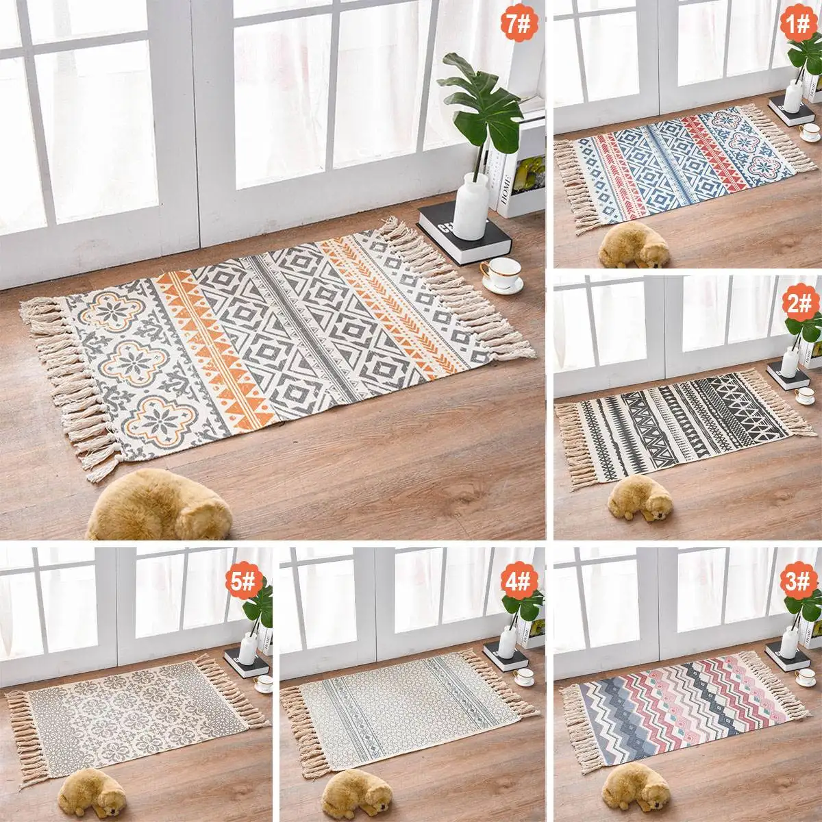 Retro Bohemian Hand Woven Cotton Linen Carpet Rug Bedside Rug Geometric Floor Mat Living Room Bedroom Carpet Home Decor
Retro Bohemian Hand Woven Cotton Linen Carpet Rug Bedside Rug Geometric Floor Mat Living Room Bedroom Carpet Home Decor