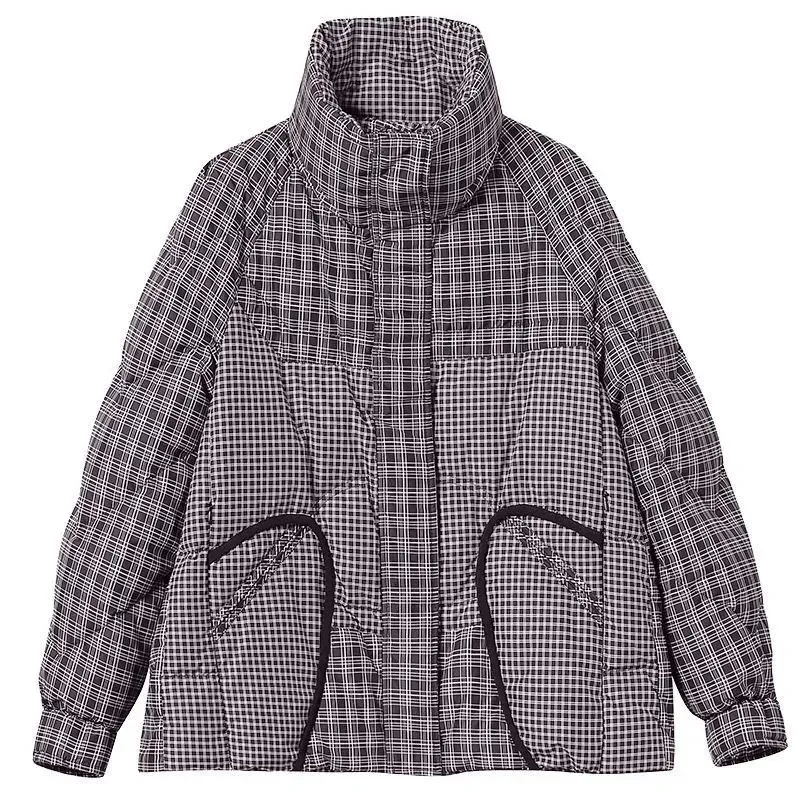 2022 Winter New Plaid Korean Temperament Light Coats Stand Collar Splice Outwear High Quality Loose Short Jackets Women's Parka
2022 Winter New Plaid Korean Temperament Light Coats Stand Collar Splice Outwear High Quality Loose Short Jackets Women's Parka