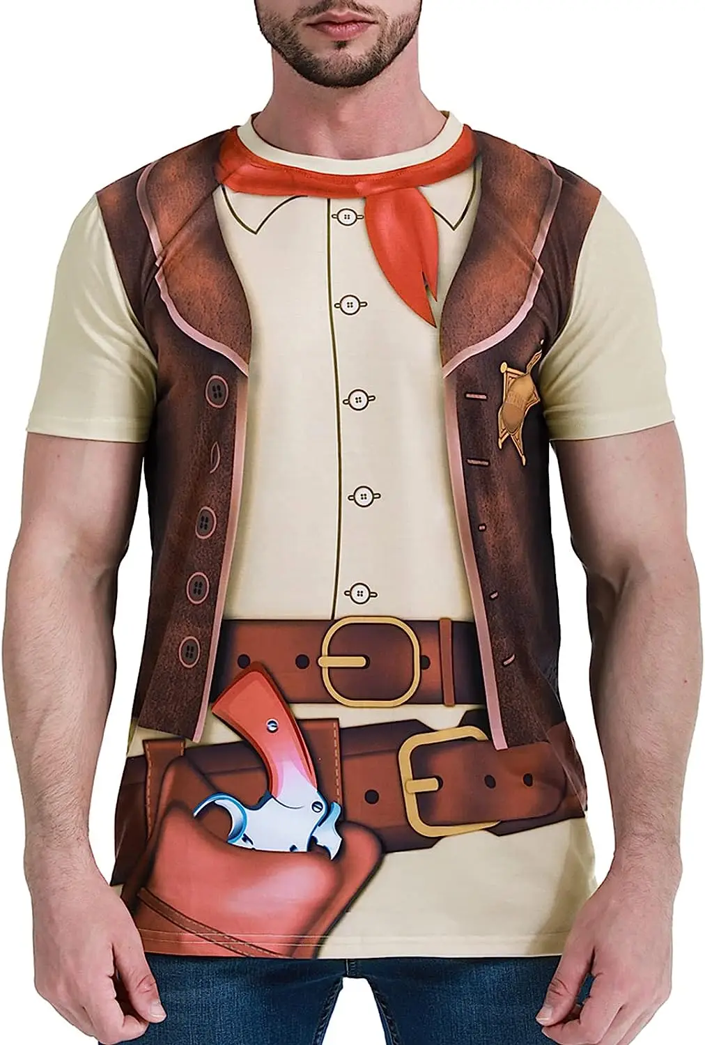 Funny World Men's Cowboy T-Shirts Graphic Short Sleeve Western Party Costume 
Funny World Men's Cowboy T-Shirts Graphic Short Sleeve Western Party Costume