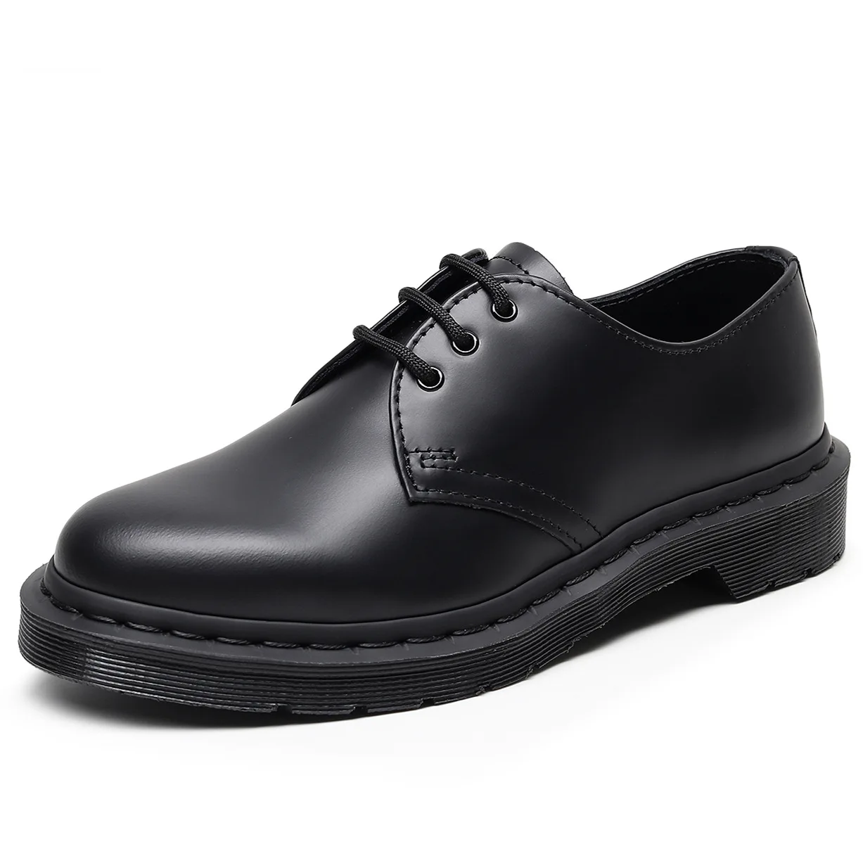 Genuine leather British style plus size pure black round toe men and women couple casual cargo shoes
Genuine leather British style plus size pure black round toe men and women couple casual cargo shoes